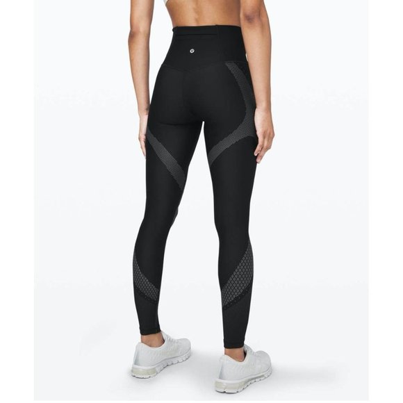 Lululemon Mapped Out High-Rise Tight 28" Black / Glacier Grey Size 4 - Picture 1 of 7